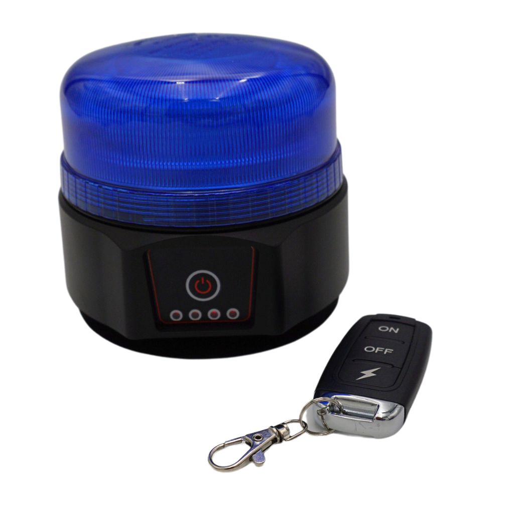 Gyrophare bleu magnétique avec télécommande