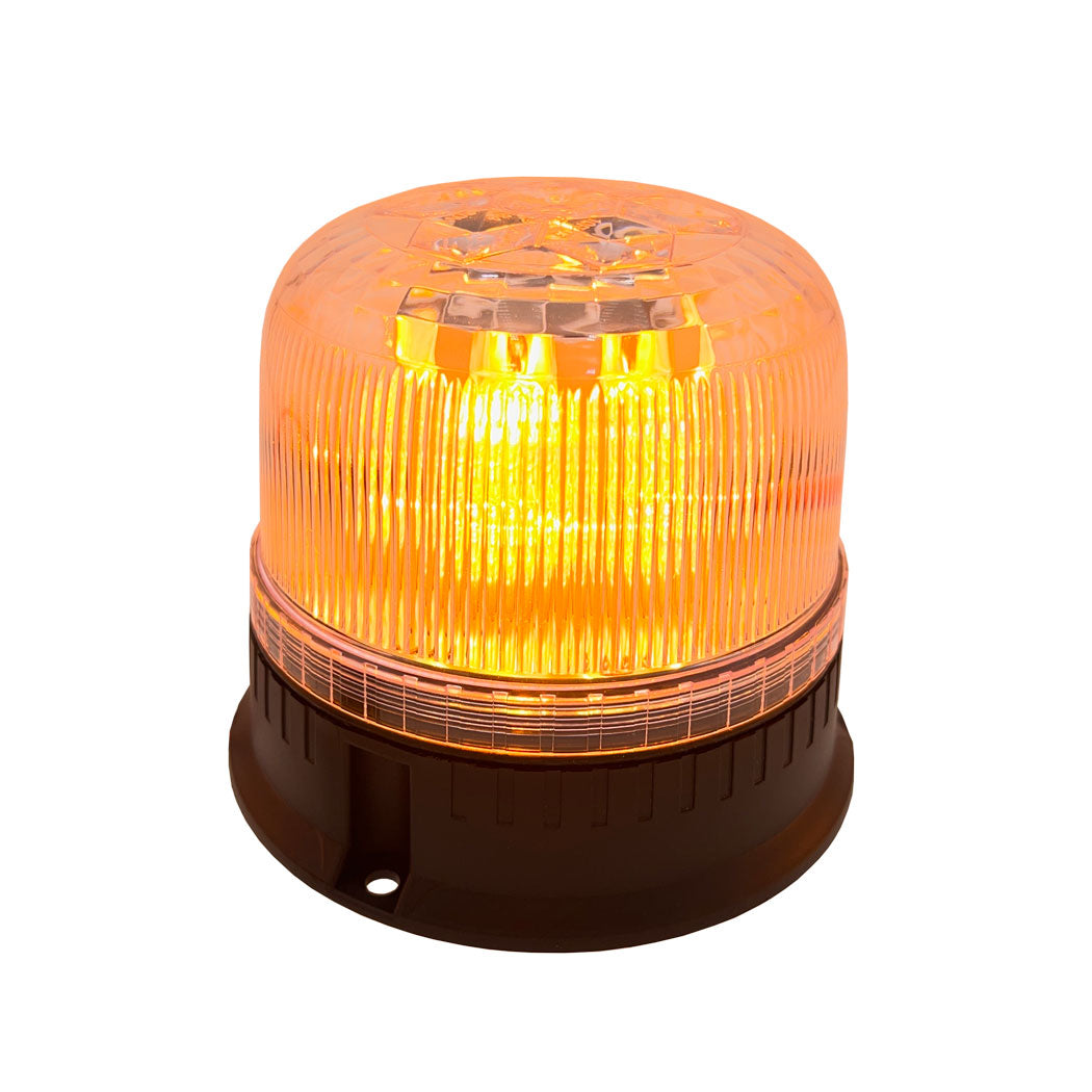 Gyrophare leds orange cabochon transparent