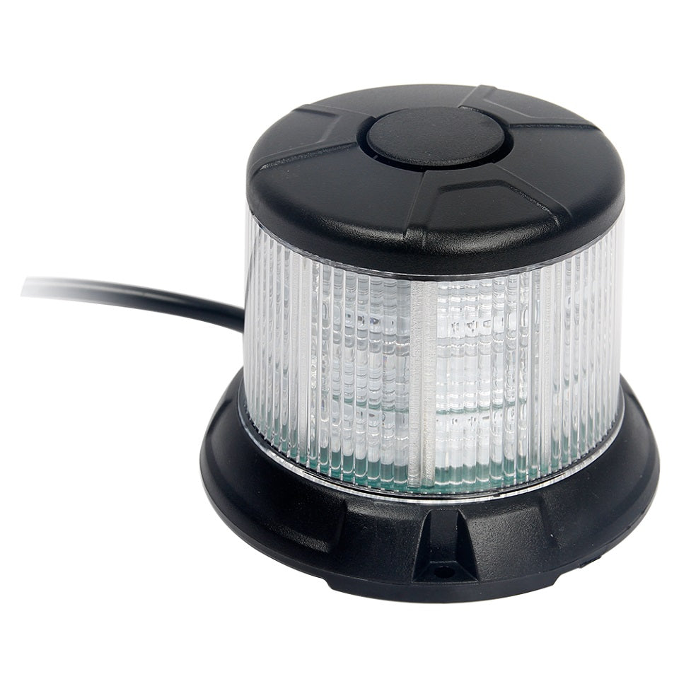 Gyrophare leds orange cabochon transparent