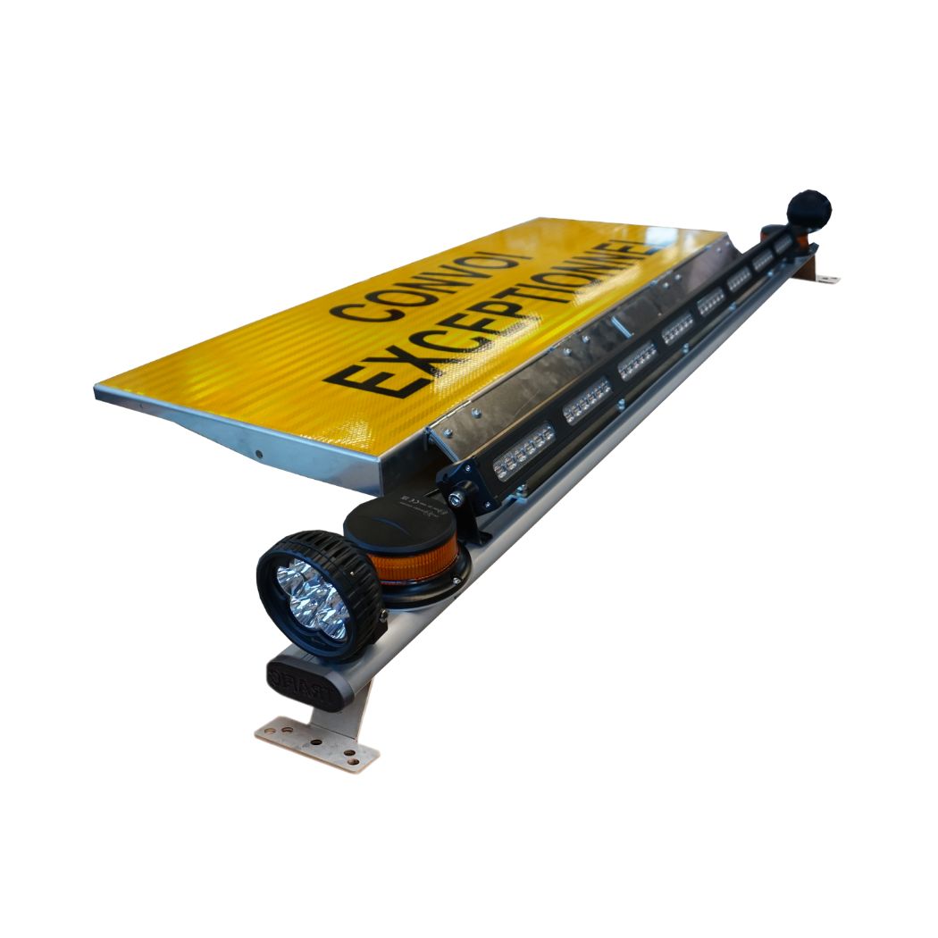 Panneau convoi exceptionnel électrique avec rampe défilante