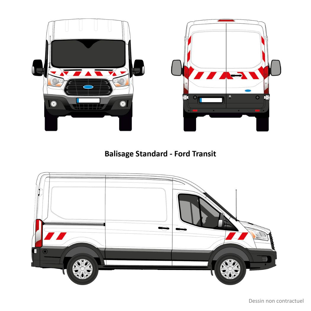 Kit balisage pré-découpé pour Transit