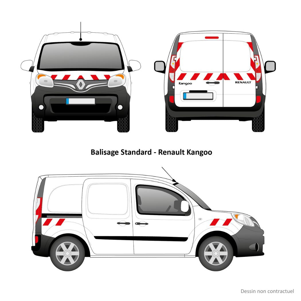 Kit balisage pré-découpé pour Kangoo