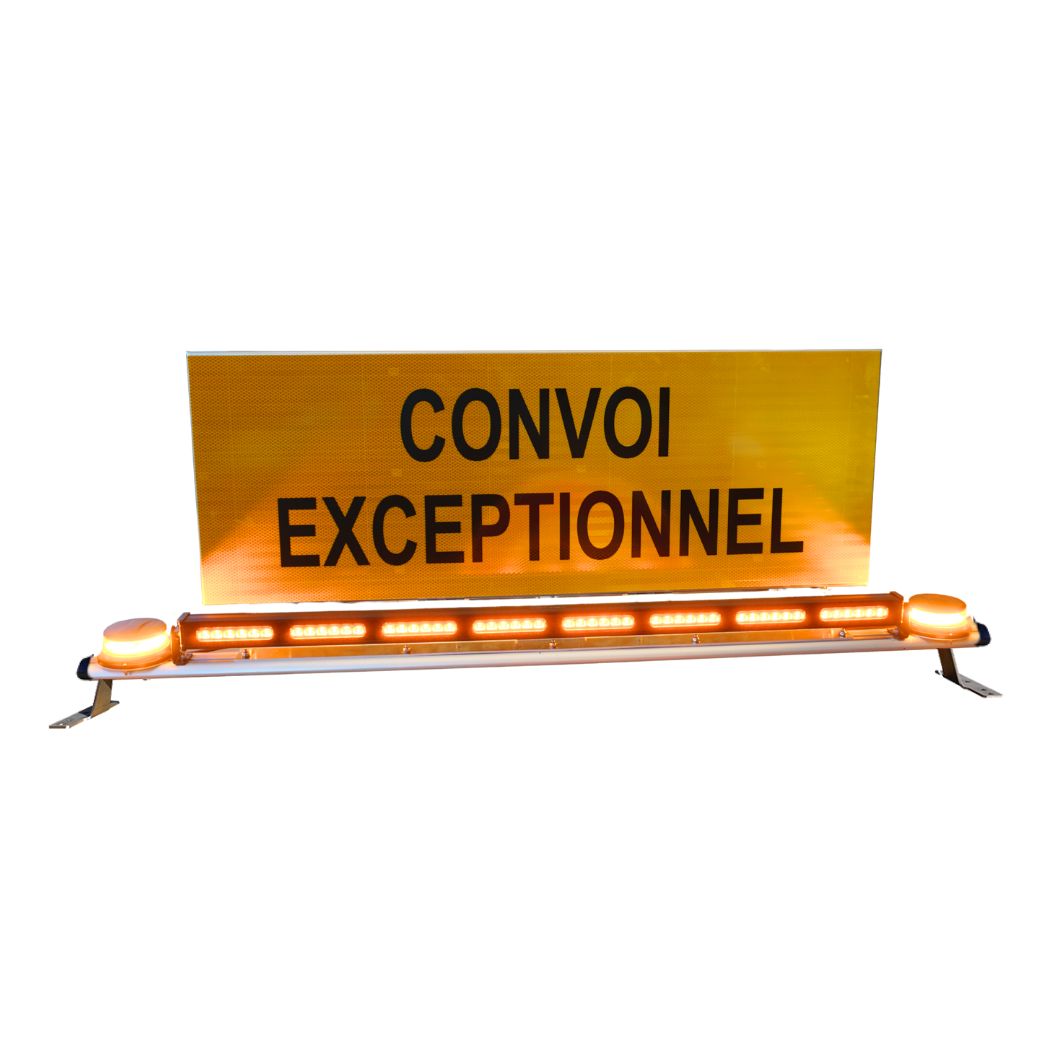 Panneau convoi exceptionnel électrique avec rampe défilante