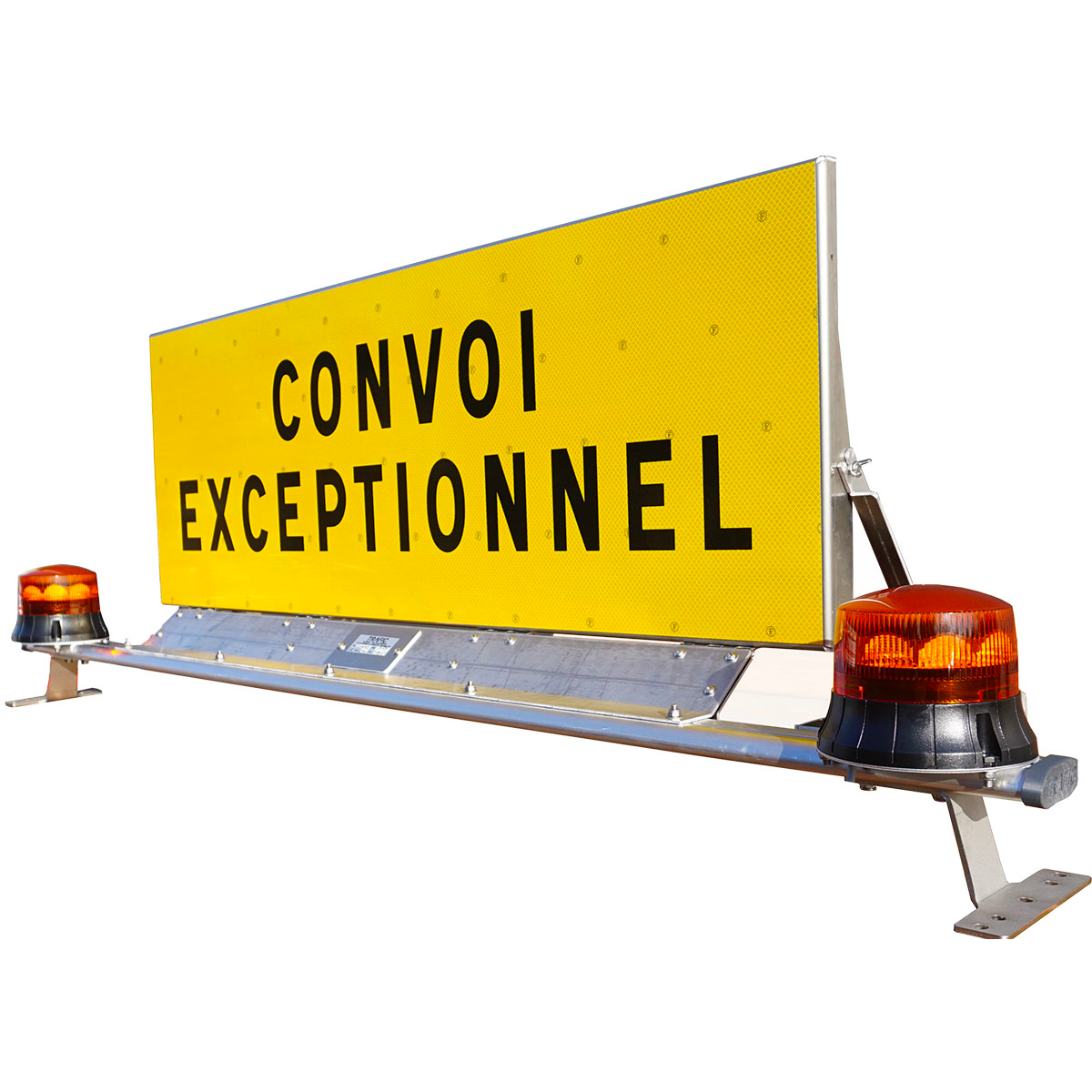 Panneau convoi exceptionnel à relevage manuel