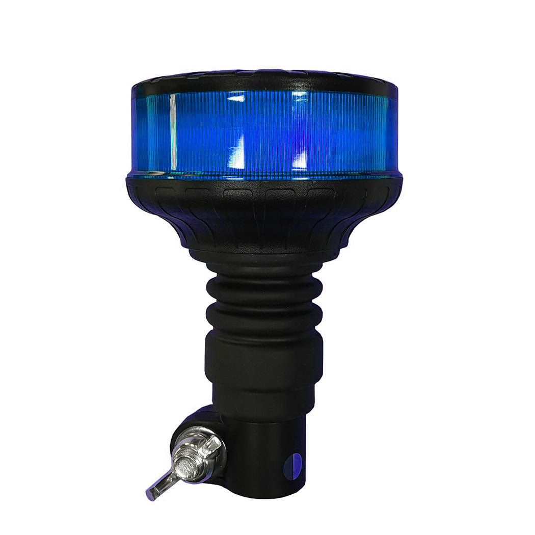Gyrophare Led extra plat sur hampe bleu