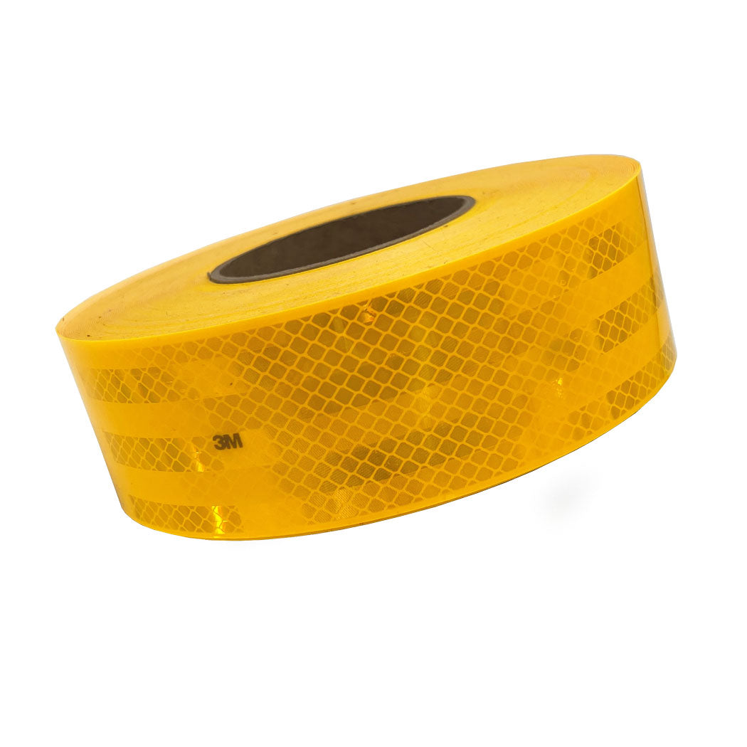 Bande rétro réfléchissante prismatique jaune en rouleau de 50 m - Ambert  Bennes