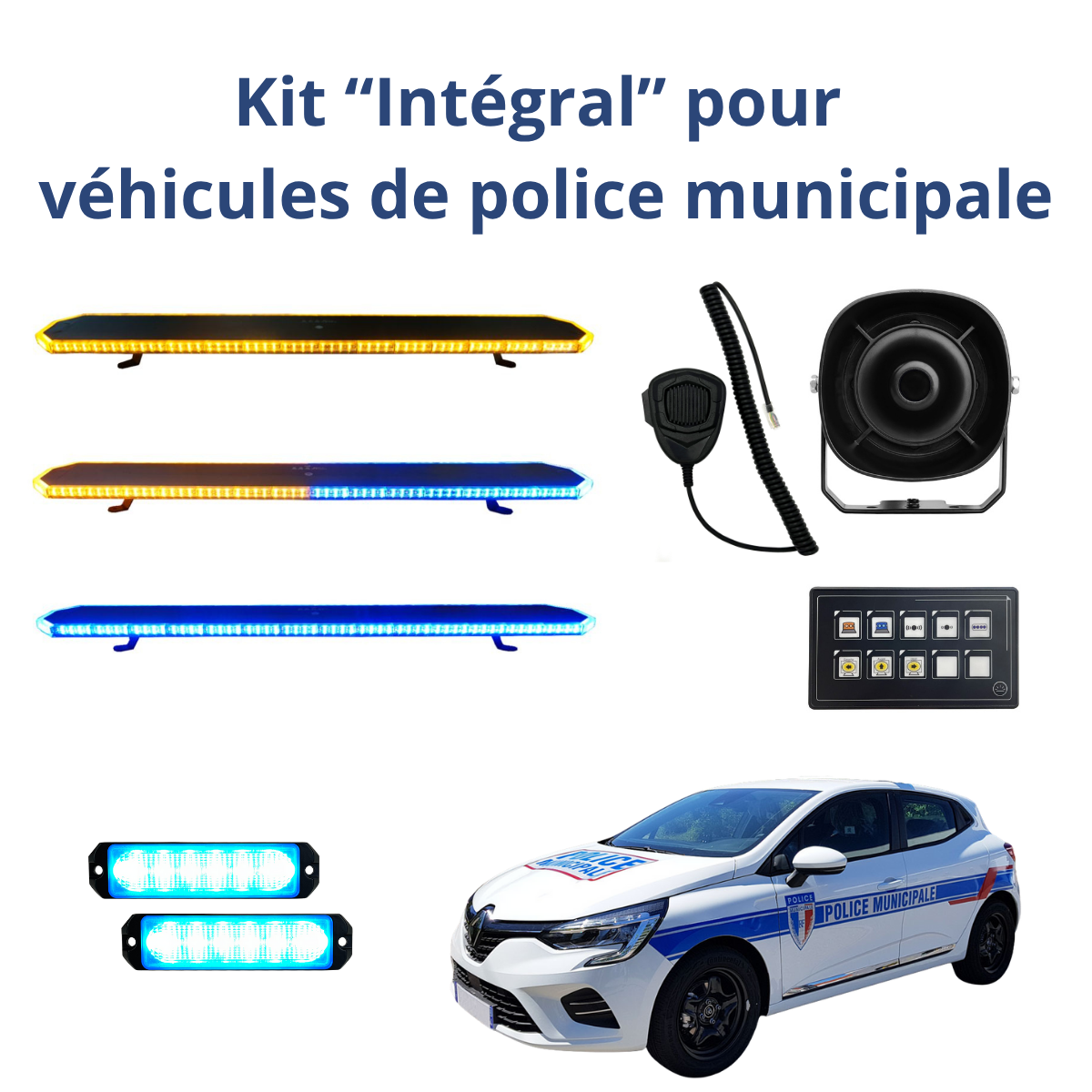 Kit de signalisation pour véhicule de police municipale