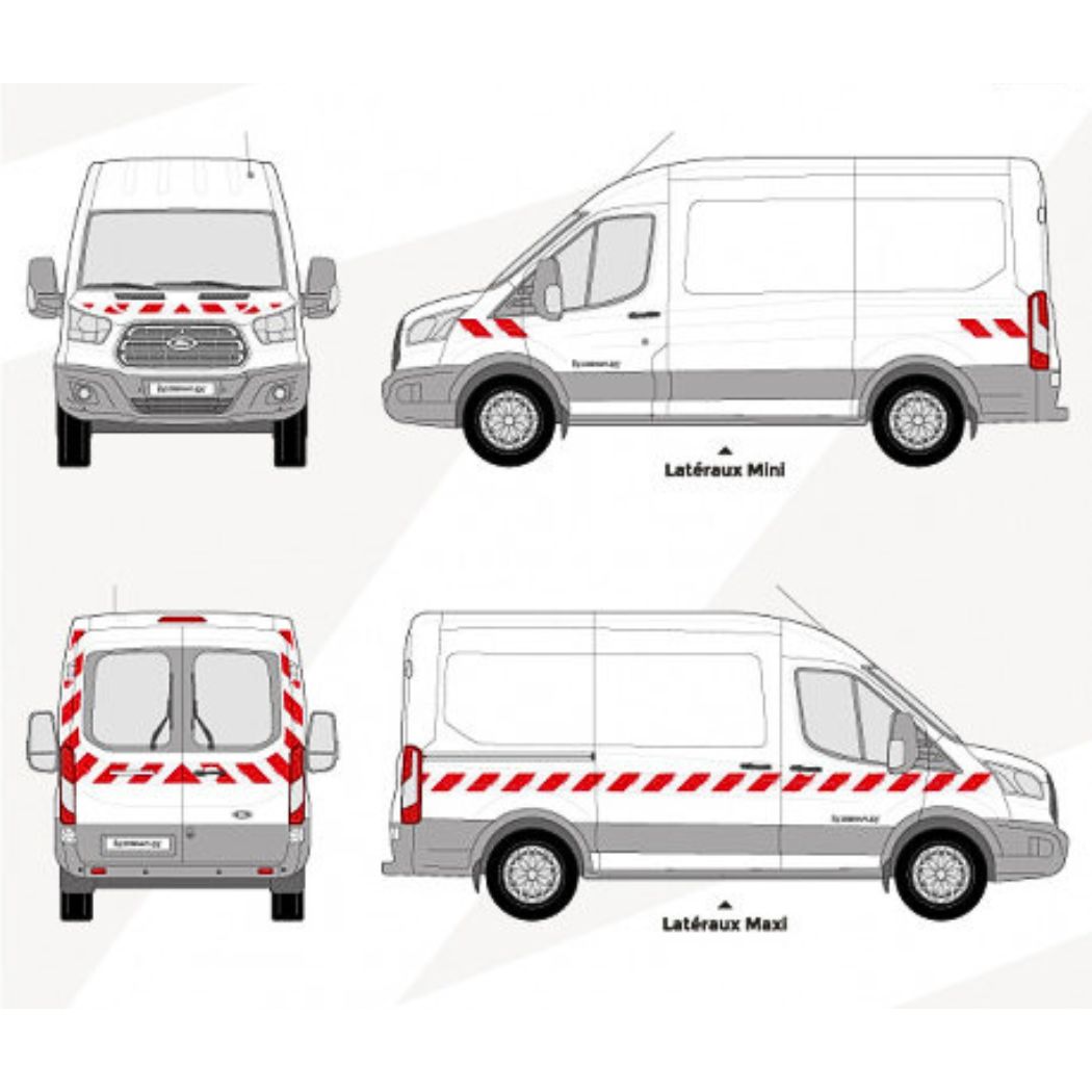 Kit balisage pré-découpé pour Transit