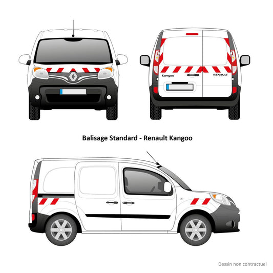 Kit balisage pré-découpé pour Kangoo