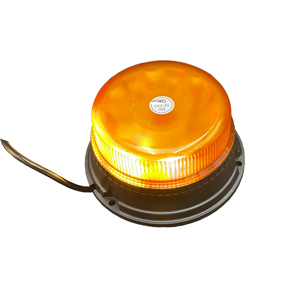 Gyrophare orange plat base magnétique LED orange pas cher